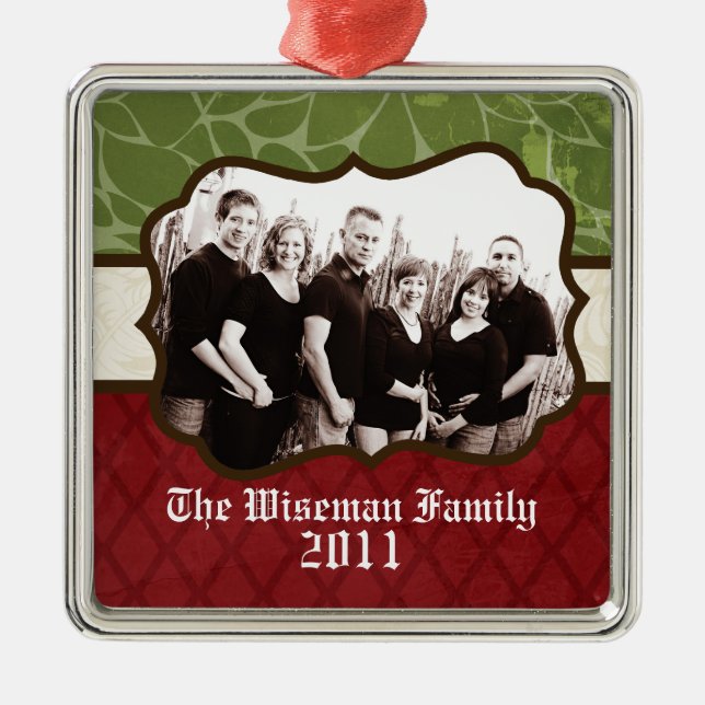 Personalized Custom Christmas PHOTO Ornament (Front)