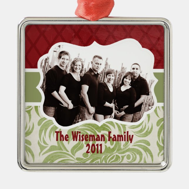 Personalized Custom Christmas PHOTO Ornament (Front)