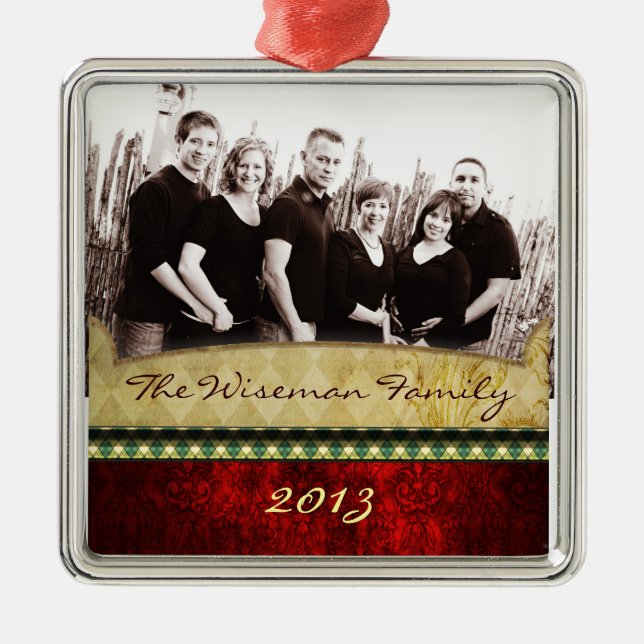 Personalized Custom Christmas PHOTO Ornament (Front)