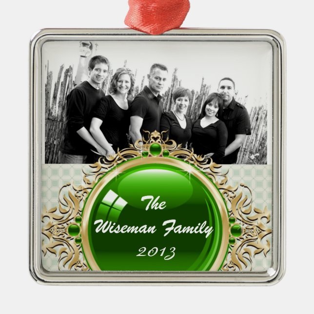 Personalized Custom Christmas XMAS PHOTO Ornament (Front)