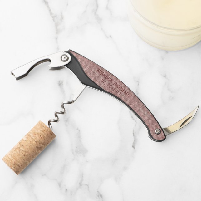 Personalized Custom Classy Chic Light Mauve Pink Corkscrew (Front)