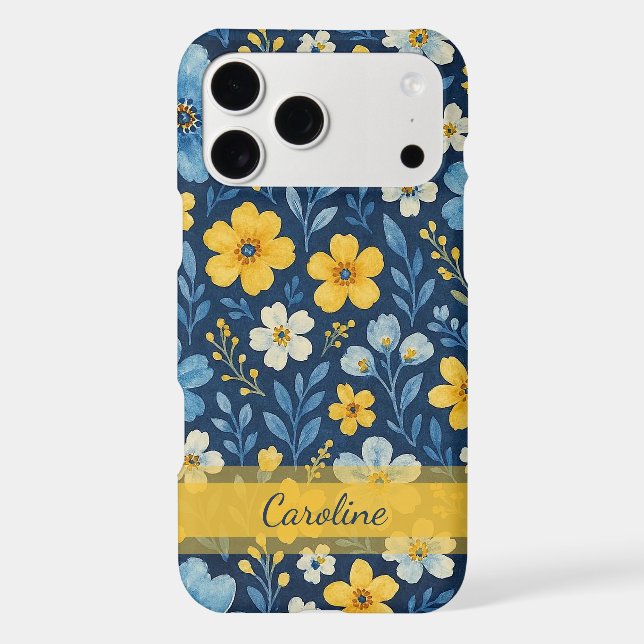 Personalized Custom Classy Floral Art Pattern (Back)