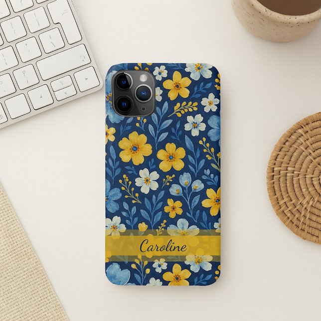 Personalized Custom Classy Floral Art Pattern Case-Mate iPhone Case (Creator Uploaded)