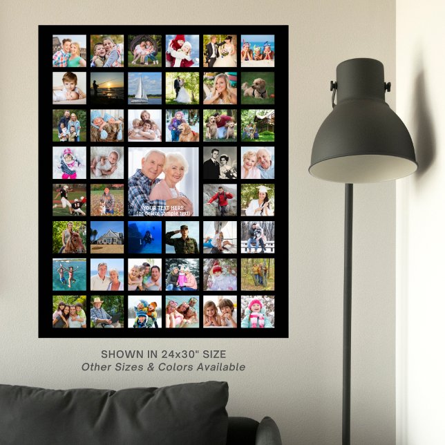 Personalized Custom Color 45 Photo Collage Poster (Creator Uploaded)