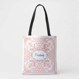 Personalized Custom Colour Crochet Chart Tote Bag