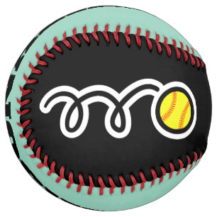 Personalized custom colour softball gift for playe