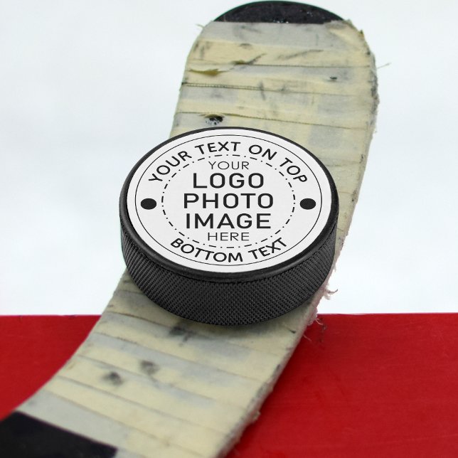 Personalized Custom Colour Text Photo Logo  Hockey Puck (Creator Uploaded)