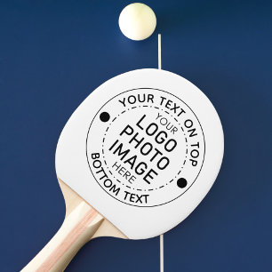 Personalized Custom Colour Text Photo Logo  Ping Pong Paddle