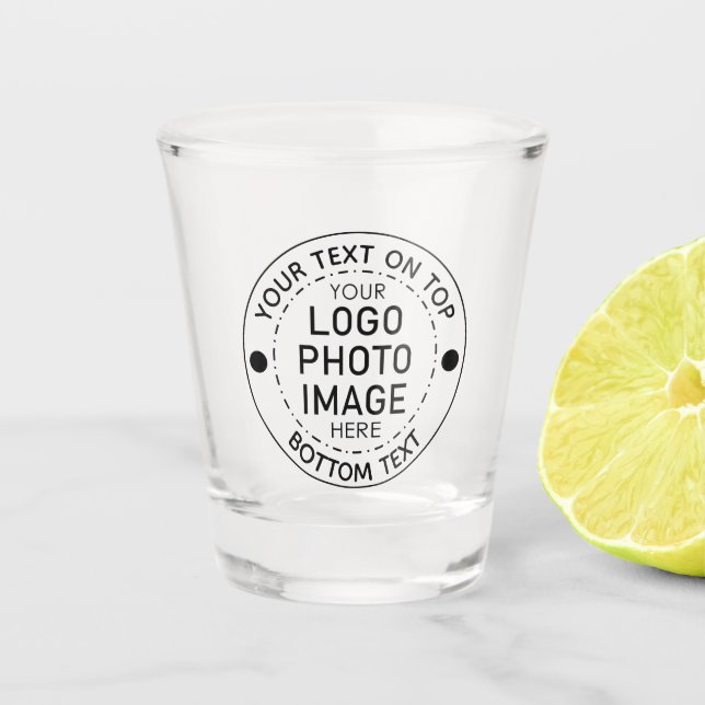 Personalized Custom Colour Text Photo Logo  Shot Glass (Front)