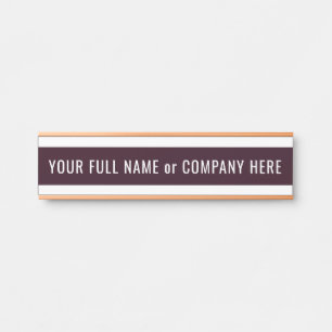 Personalized Custom Colours and Font Name Door Sig Sign