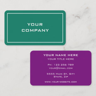 Personalized Custom Colours and Fonts Business Car Card
