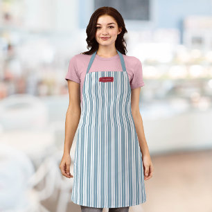 Personalized Custom Colours Rustic Country Stripes Apron