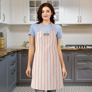 Personalized Custom Colours Rustic Country Stripes Apron