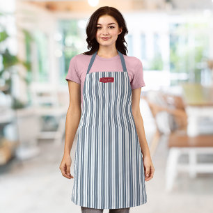 Personalized Custom Colours Rustic Country Stripes Apron