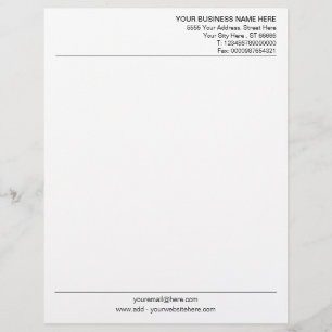 Personalized Custom Company Letterhead Business