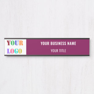 Personalized Custom Company Logo Name Business Door Sign