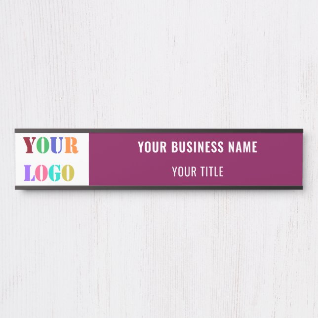 Personalized Custom Company Logo Name Business Door Sign (Front)