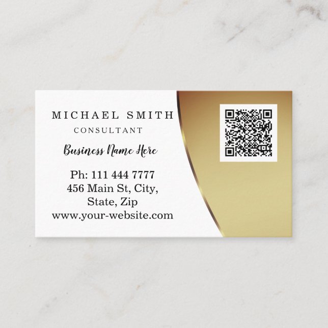 Personalized Custom Corporate QR Code Logo Business Card (Front)