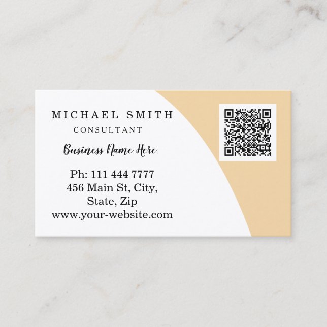 Personalized Custom Corporate QR Code Logo Business Card (Front)