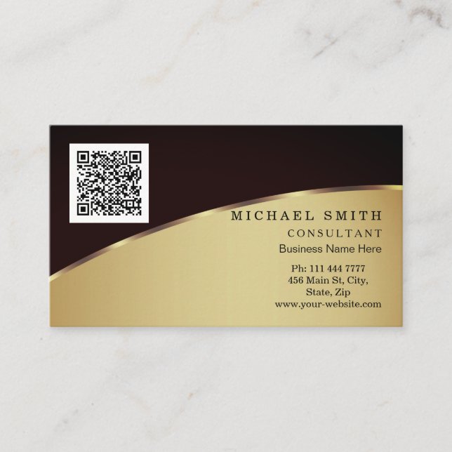 Personalized Custom Corporate QR Code Logo Business Card (Front)