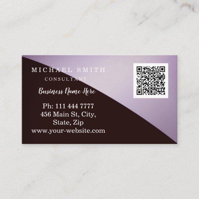 Personalized Custom Corporate QR Code Logo Business Card (Front)