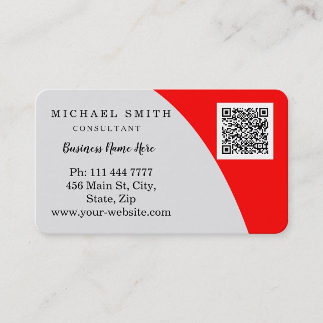 Personalized Custom Corporate QR Code Logo Business Card (Front)