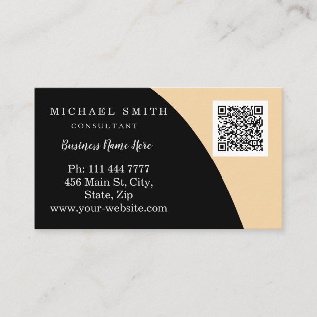 Personalized Custom Corporate QR Code Logo Business Card (Front)