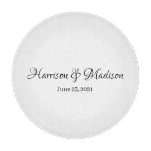 Personalized Custom Couple Name and Date Wedding Cutting Board