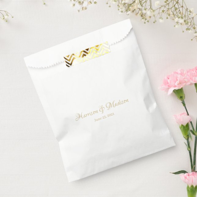 Personalized Custom Couple Name and Date Wedding Favour Bag (Sealed)