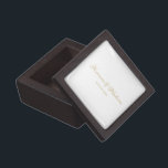 Personalized Custom Couple Name and Date Wedding Gift Box<br><div class="desc">Personalized Custom Couple Name and Date Wedding Gift Box.
Elegant,  classic,  minimalist design.</div>