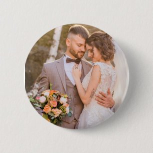 Personalized Custom Couple Photo 2 Inch Round Button
