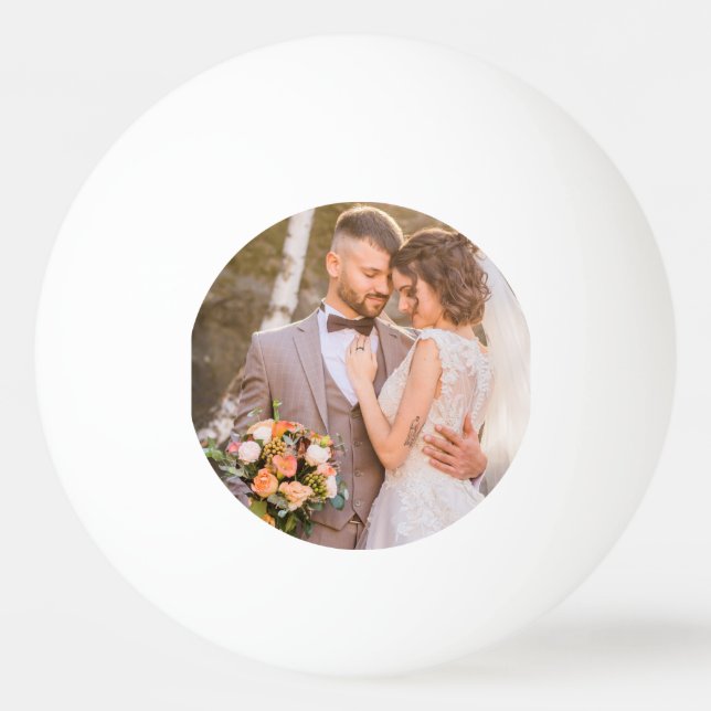 Personalized Custom Couple Photo Ping Pong Ball (Front)