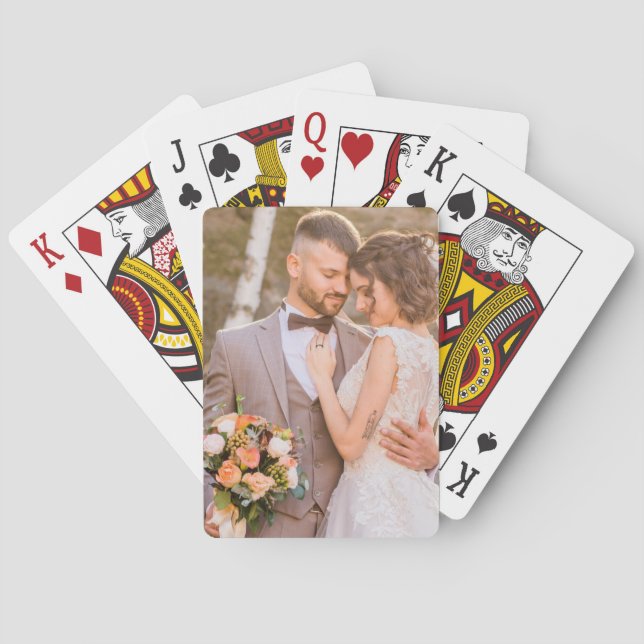 Personalized Custom Couple Photo Playing Cards (Back)