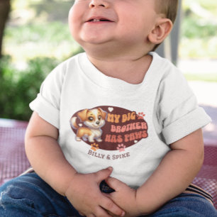 Personalized custom cute baby and dog T-Shirt