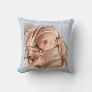 Personalized Custom Cute Baby Photo Throw Pillow