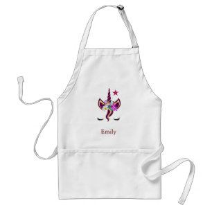 Personalized Custom Cute unicorn with Pony Standard Apron