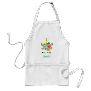 Personalized Custom Cute unicorn with Pony Standard Apron