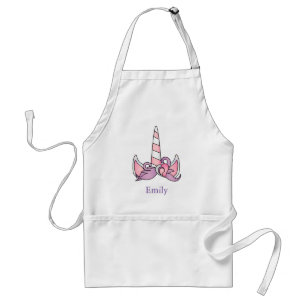Personalized Custom Cute unicorn with Pony Standard Apron