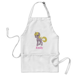 Personalized Custom Cute unicorn with Pony Standard Apron