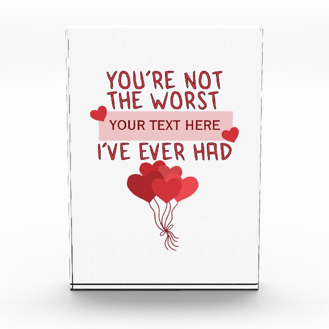 Personalized Custom Cute Valentines Day Photo Block (Front)