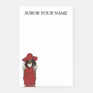Personalized Custom Delta Sorority Post-it Notes