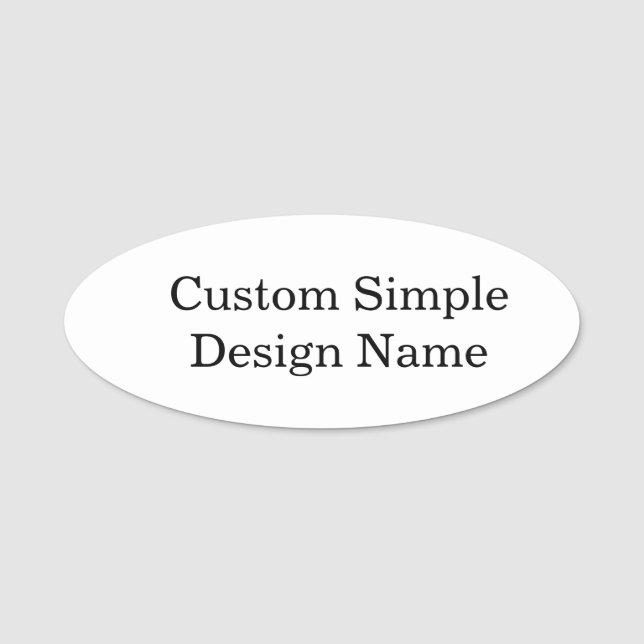 Personalized Custom Design3" X 1.25"  Name Tag (Front)