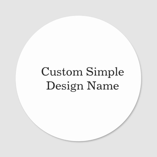 Personalized Custom Design 3" Round Name Tag (Front)