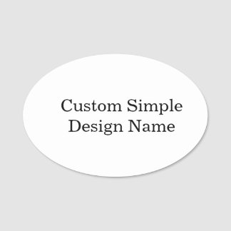 Personalized Custom Design 3" X 2" Oval Name Tag