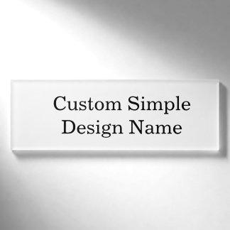 Personalized Custom Design Classic 3" x 1" Name Tag