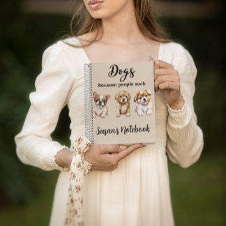 Personalized Custom Dog lover gift puppy Notebook
