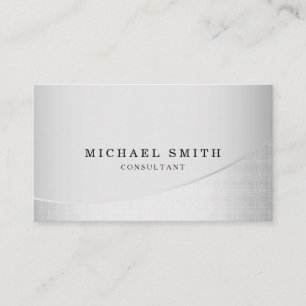 Personalized Custom Elegant Modern Plain Metal Business Card