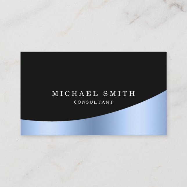 Personalized Custom Elegant Modern Plain Metal Business Card (Front)