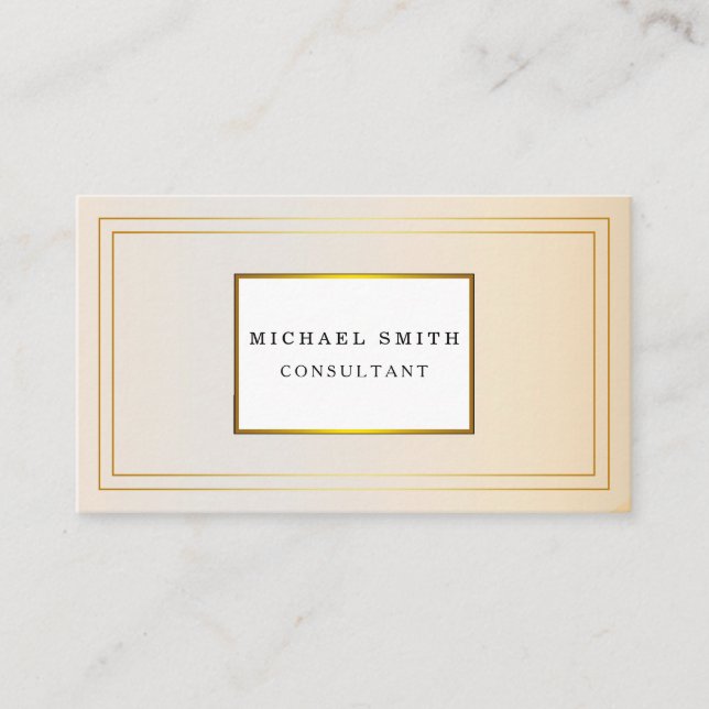Personalized Custom Elegant Modern Plain Metal Business Card (Front)
