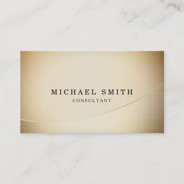Personalized Custom Elegant Modern Plain Metal Business Card (Front)